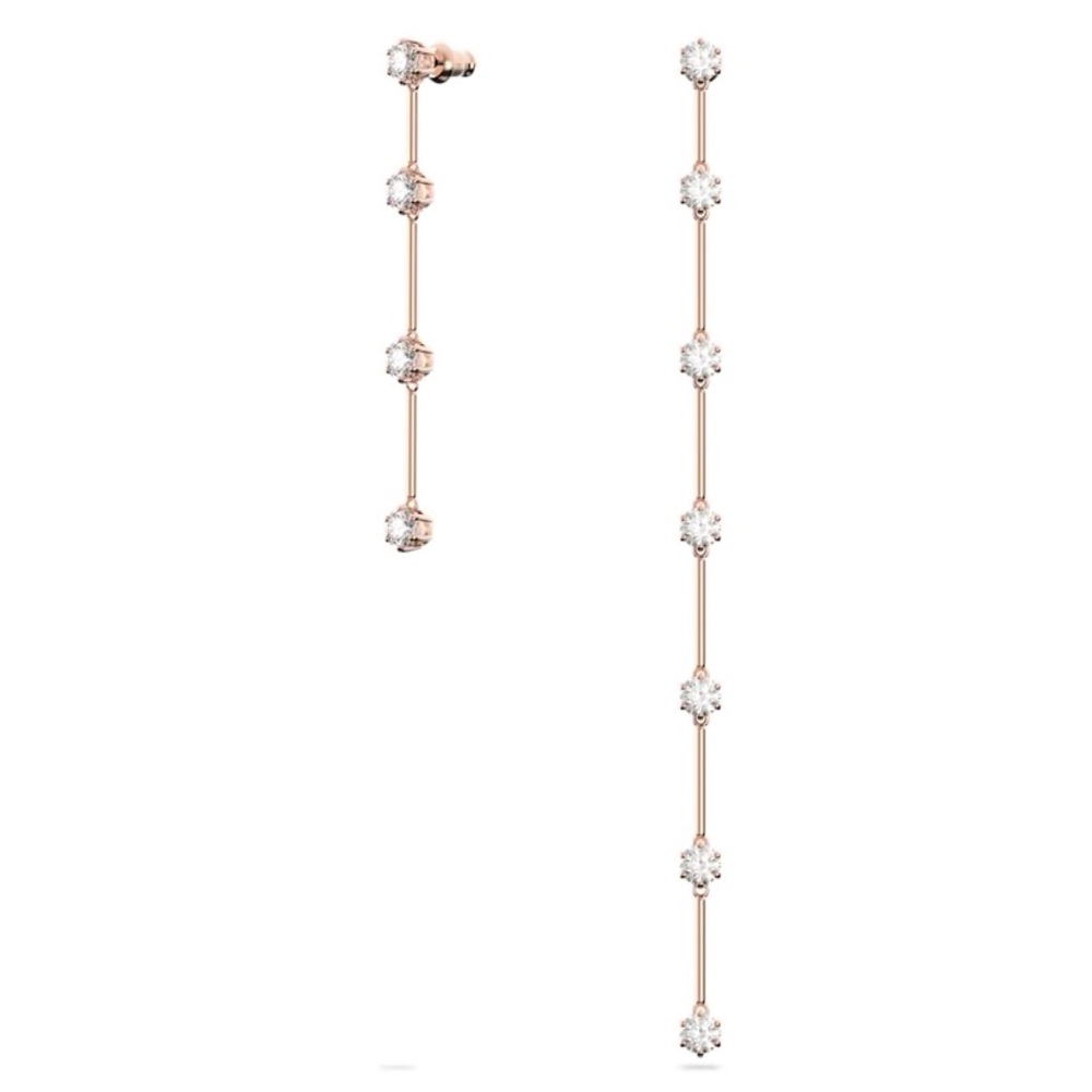 NIB Swarovski Crystal Constella earrings Asymmetrical, Rose gold-tone plated